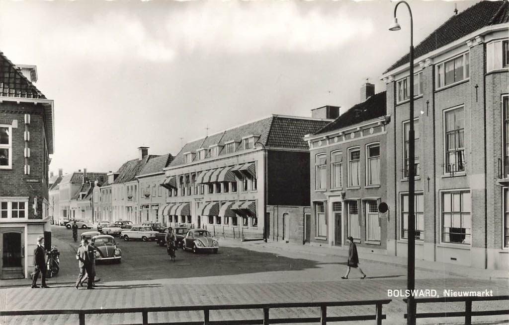 Bolsward, Nieuwmarkt, Ophalen of Verzenden, 1960 tot 1980, Ongelopen, Friesland