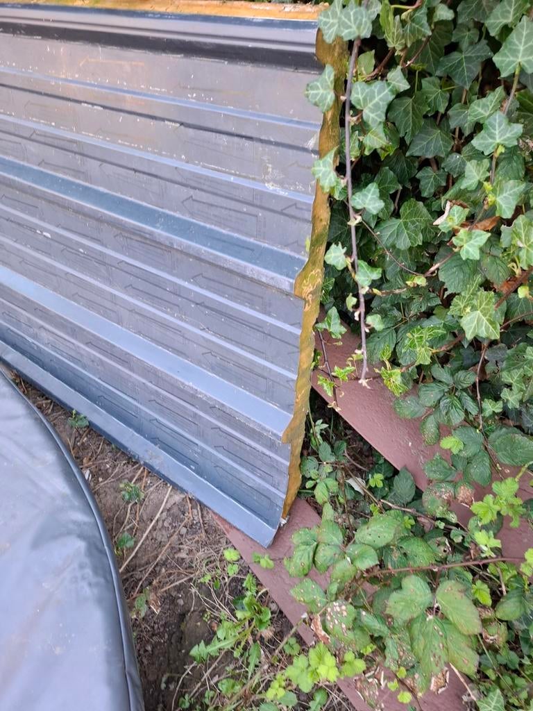 Dakplaat 340x100cm - Ideaal voor afdak - Gratis ophalen, Gebruikt, Minder dan 5 m², Metaal, Grijs