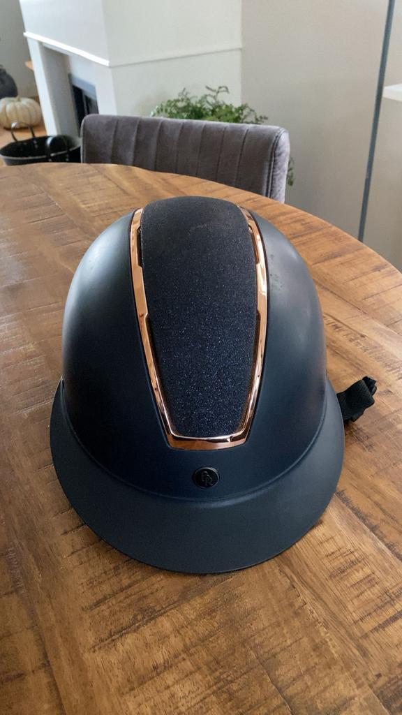 Br cap blauw goud, Dieren en Toebehoren, Paarden en Pony's | Beschermers, Ophalen of Verzenden, Gebruikt, Rijden