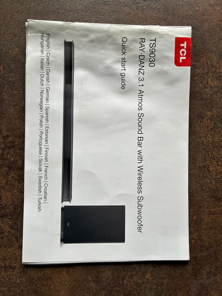 TCL Ray-Dance soundbar, Ophalen, Gebruikt