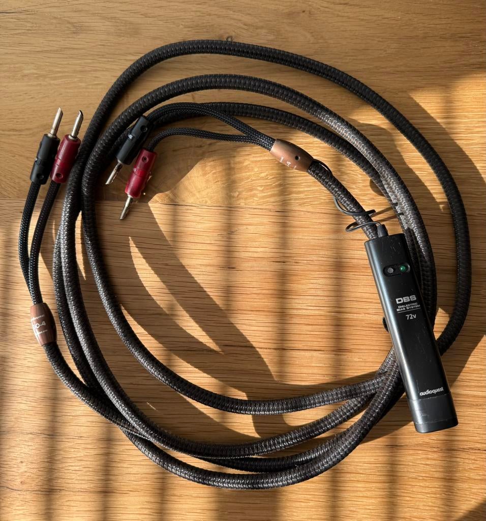 AudioQuest Go-4 luidsprekerkabels 3M single-wire, Ophalen of Verzenden, Gebruikt, 2 tot 5 meter, Luidsprekerkabel