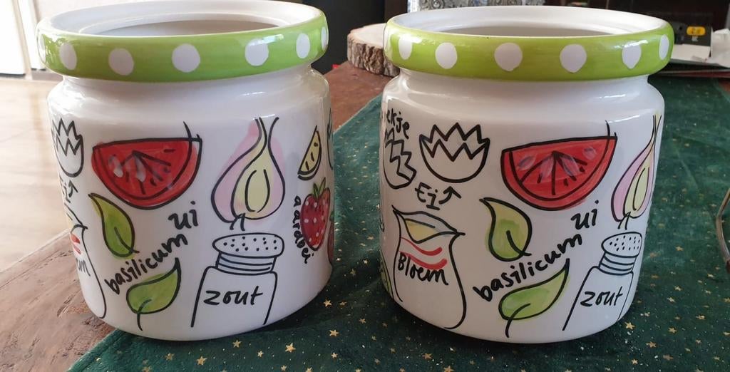 2 stuks Potten van Blond Amsterdam, Ophalen, Aardewerk, Blond Amsterdam, Overige typen