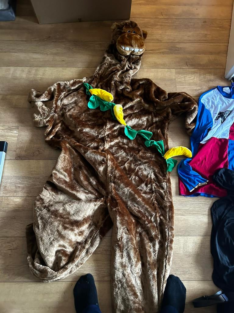 Apenpak verkleedkleding, Kleding | Heren, Carnavalskleding en Feestkleding, Ophalen of Verzenden, Gedragen, Maat 52/54 (L)
