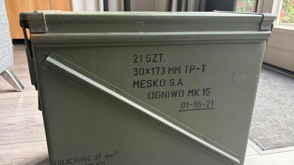 Complete Militaire Set - Helm, Tassen & Munitiekist, Verzamelen, Militaria | Algemeen, Ophalen, Overige soorten, Overige gebieden