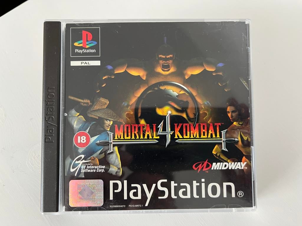 Mortal Kombat 4 PlayStation 1, Spelcomputers en Games, Games | Sony PlayStation 1, Gebruikt, Vanaf 18 jaar, Vechten, T