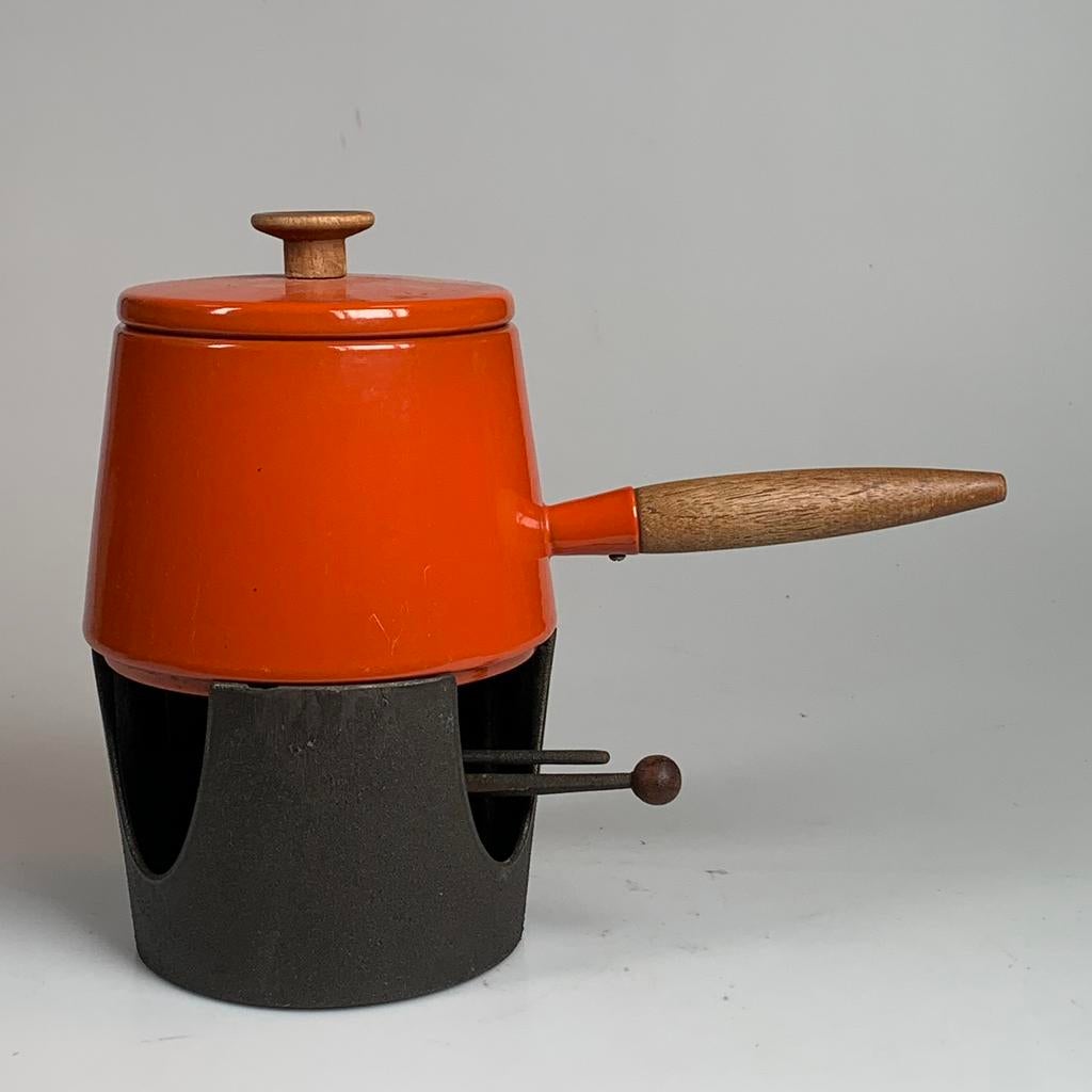 Vintage Copco design Michael Lax fondue pan met brander, Ophalen, Zo goed als nieuw, Brander, Fondueset