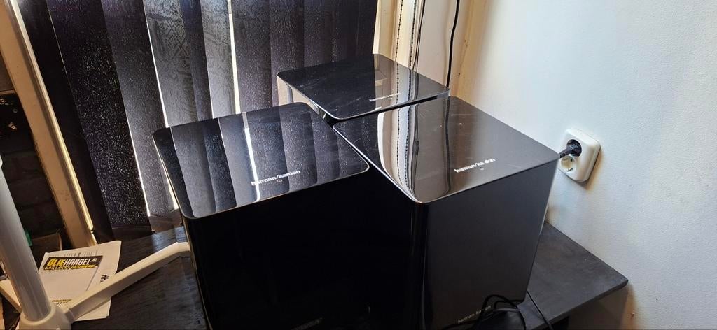 3x Harman Kardon Subwoofers - Krachtig Geluid, Gebruikt, Subwoofer, 120 watt of meer, Ophalen