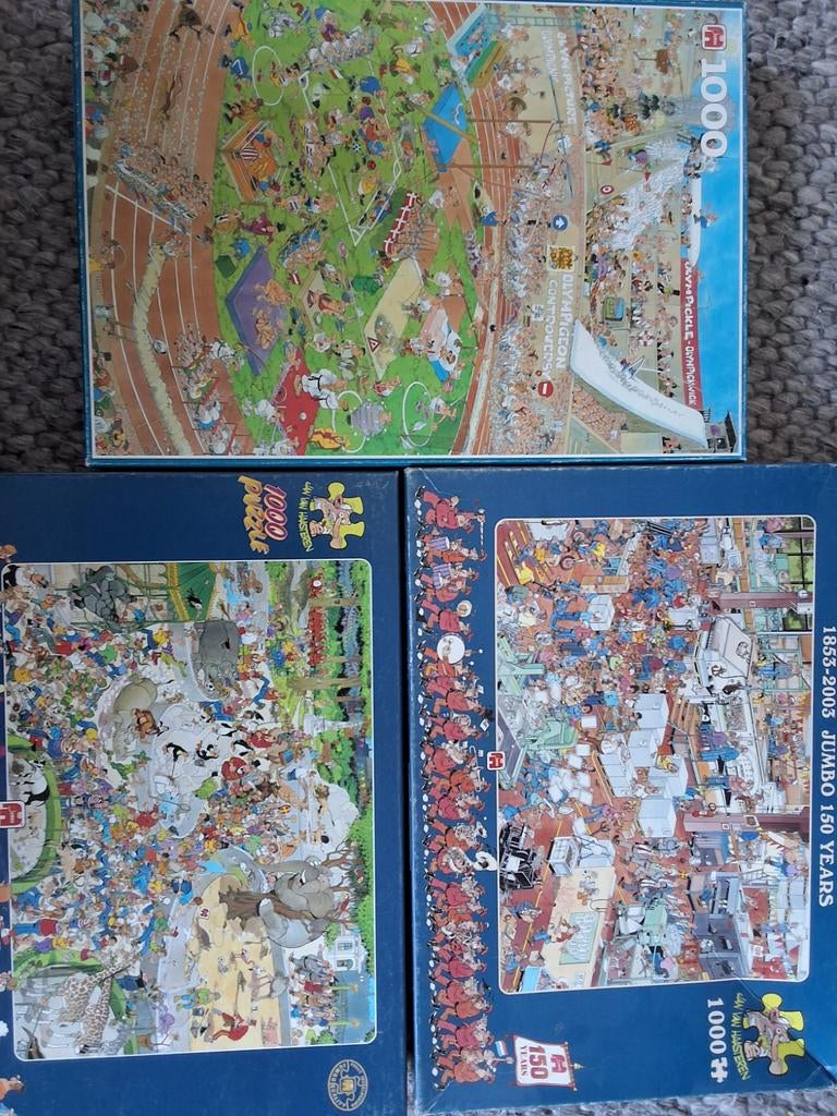 2x Jan van Haasteren., Hobby en Vrije tijd, Denksport en Puzzels, Ophalen of Verzenden, 500 t/m 1500 stukjes, Zo goed als nieuw