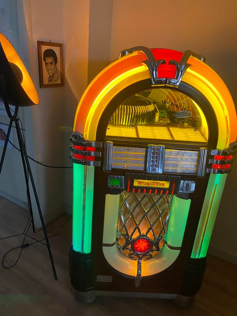 Wurlitzer 1015 Omt Vinyl bubbeltubes jukebox, Ophalen of Verzenden, Gebruikt, 1970 tot heden, Wurlitzer