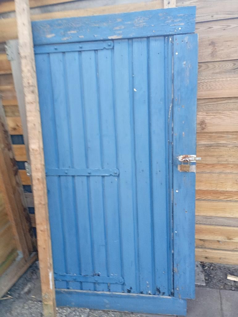 schuur deur, Buitendeur, 200 tot 215 cm, Hout, Ophalen