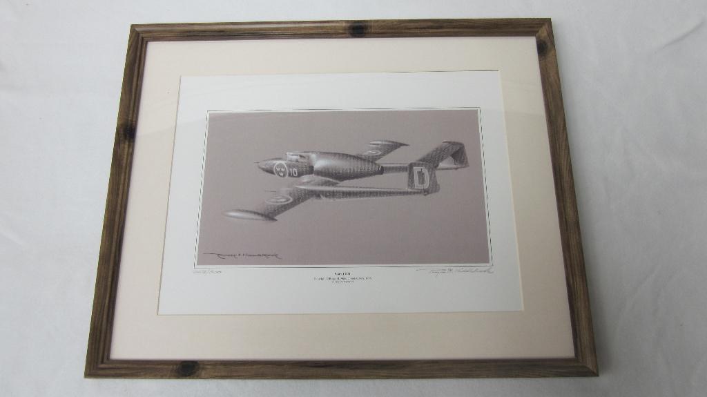 Saab J 21R - Roger H. Middlebrook - Potlood tekening, Ophalen of Verzenden