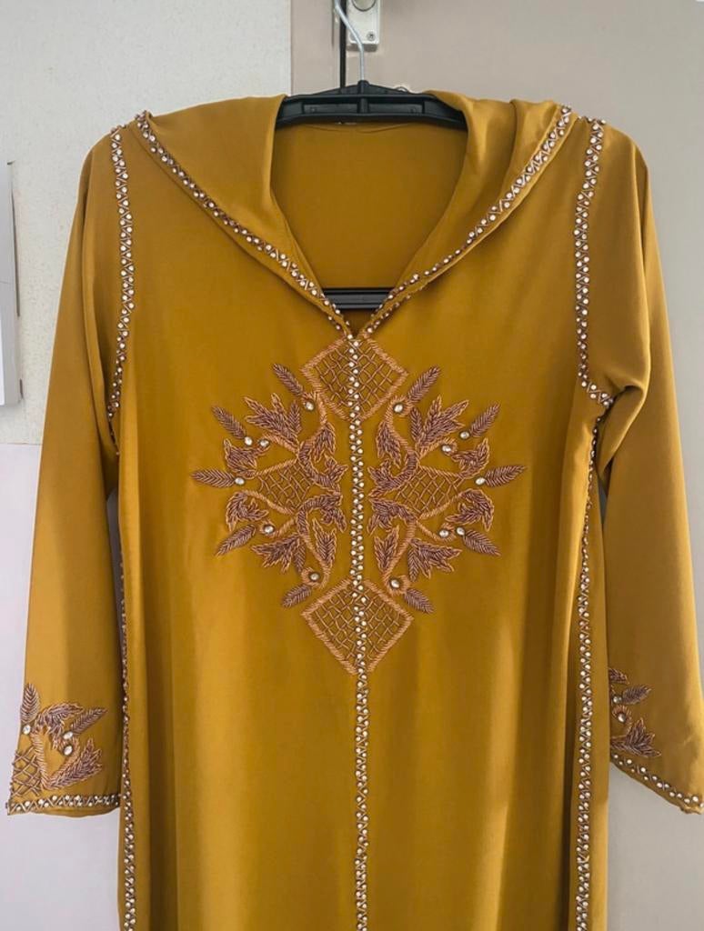 Jellaba, Ophalen of Verzenden, Zo goed als nieuw, Maat 38/40 (M), Oranje