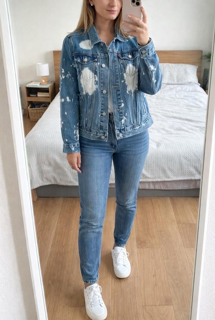 Leuk spijkerjas van Levi's maat S, Kleding | Dames, Blauw, Ophalen of Verzenden, Zo goed als nieuw, Maat 36 (S)