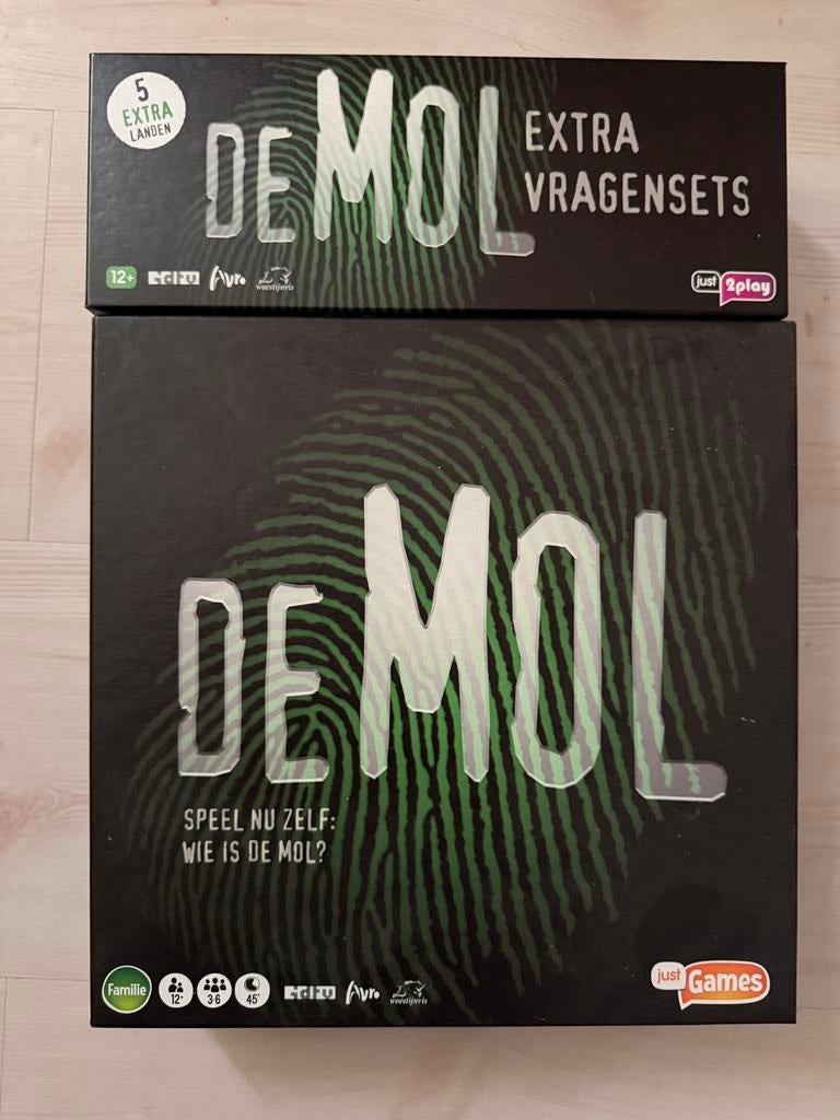 Wie is de Mol? Spel & Uitbreidingsset - Compleet!, Hobby en Vrije tijd, Gezelschapsspellen | Bordspellen, Nieuw, Drie of vier spelers