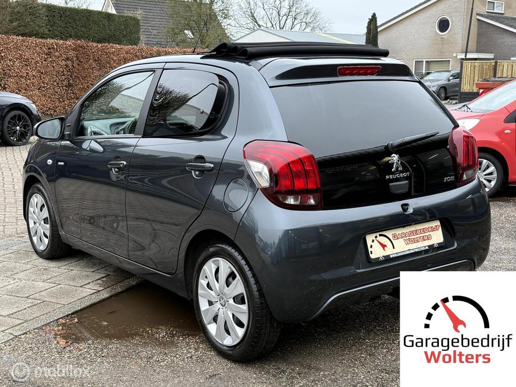 Peugeot 108 1.0 e-VTi Collection TOP! OPENDAK CARPLAY 1E EIG, Voorwielaandrijving, Stof, Gebruikt, Zwart