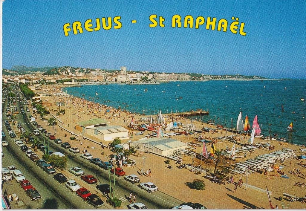 Frankrijk, Frejus Saint Raphael met auto's, Ophalen of Verzenden, 1960 tot 1980, Gelopen, Frankrijk