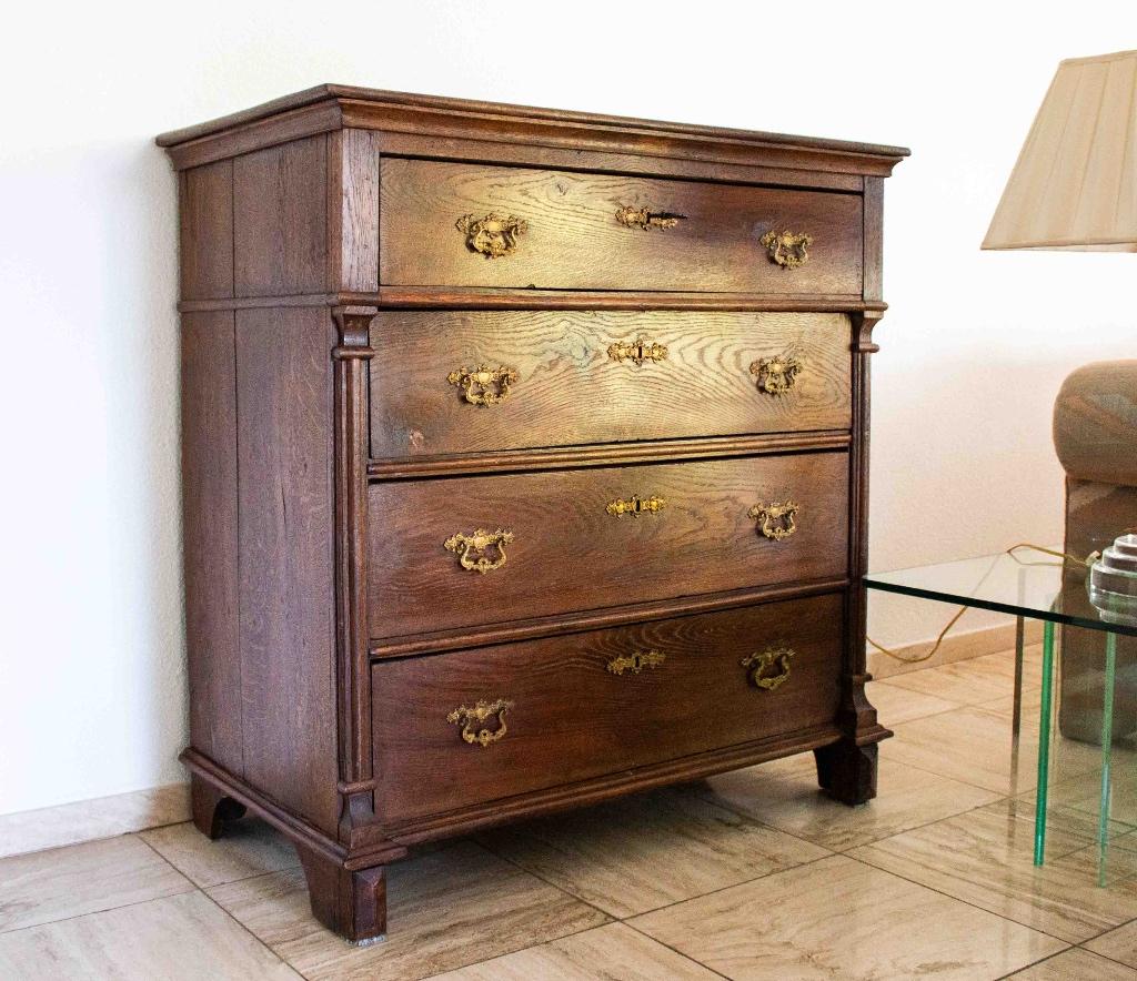 Eikenhouten commode, Huis en Inrichting, Ophalen, Gebruikt, 100 tot 150 cm, 100 tot 150 cm