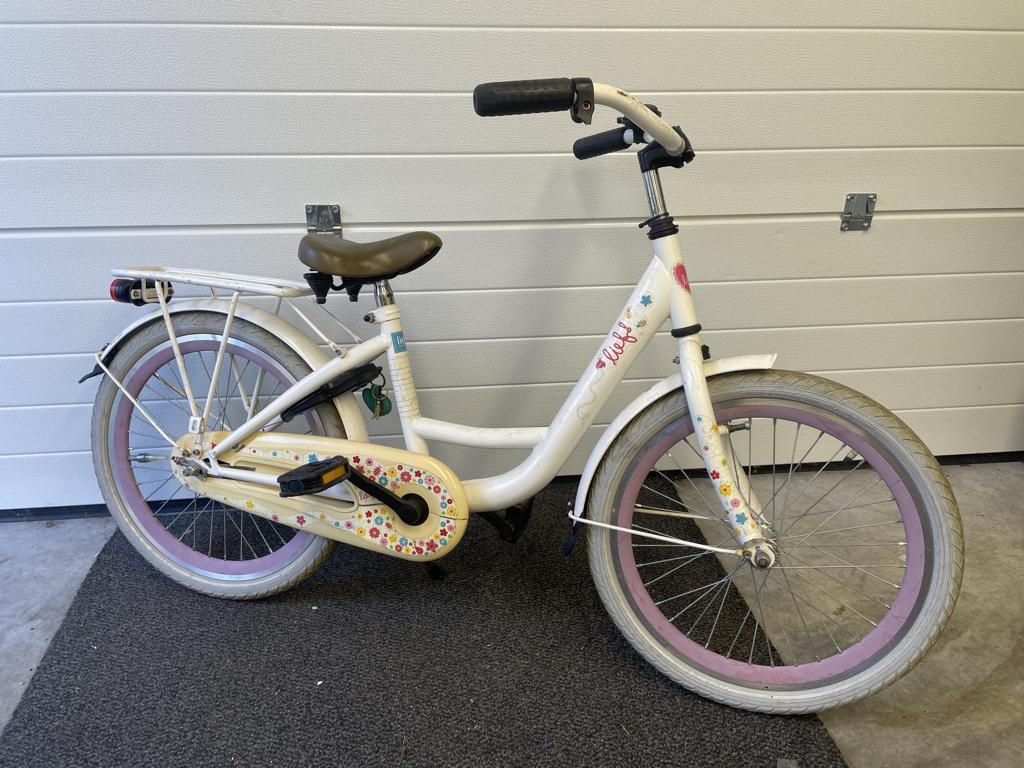 Lief! kinderfiets wit, Fietsen en Brommers, Fietsen | Kinderfietsjes, Ophalen, Gebruikt, 16 tot 20 inch, Overige merken