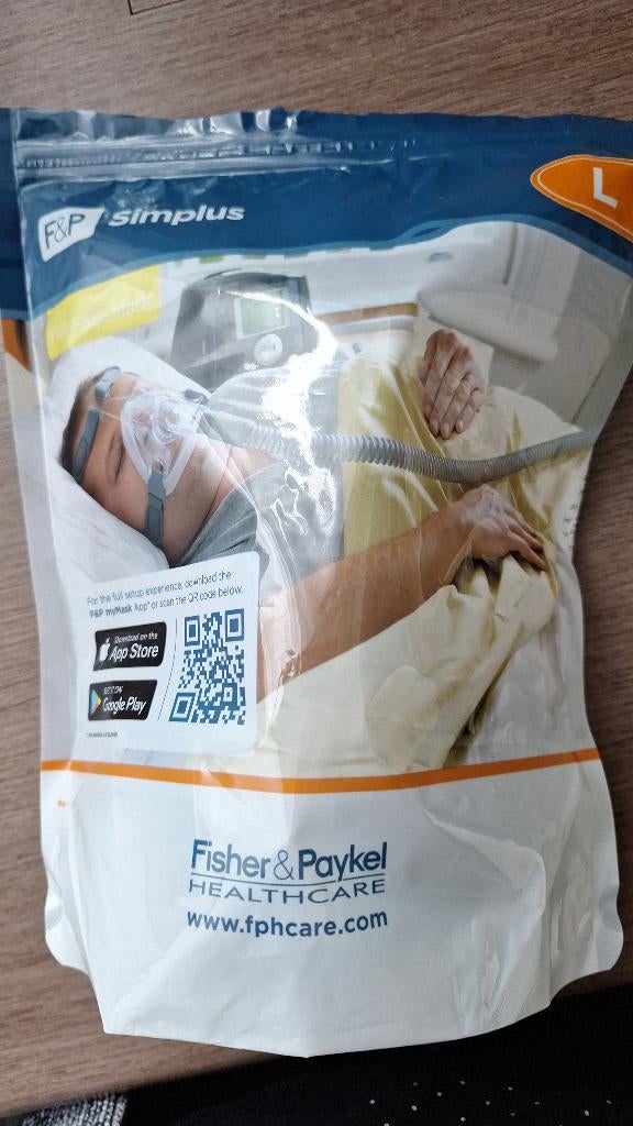 Te Koop: Een vol-gelaatsmasker F&P Simplus, maat L., Ophalen of Verzenden, Nieuw