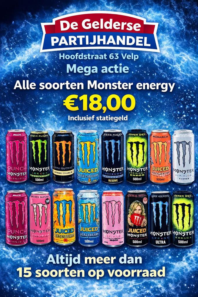 Monster energy, Diversen, Ophalen