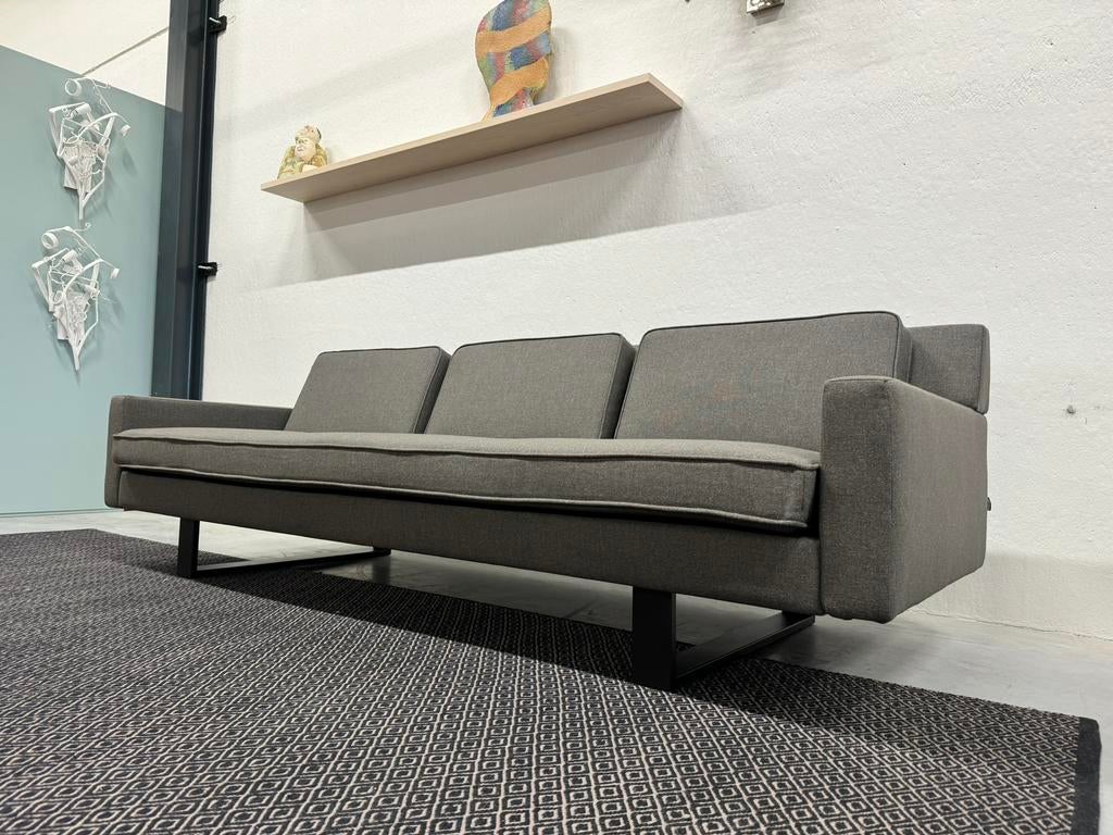 Nieuw Gelderland 7850 Bank 3 Zits stof Grijs Design l240, Nieuw, 75 tot 100 cm, Ophalen of Verzenden, Rechte bank