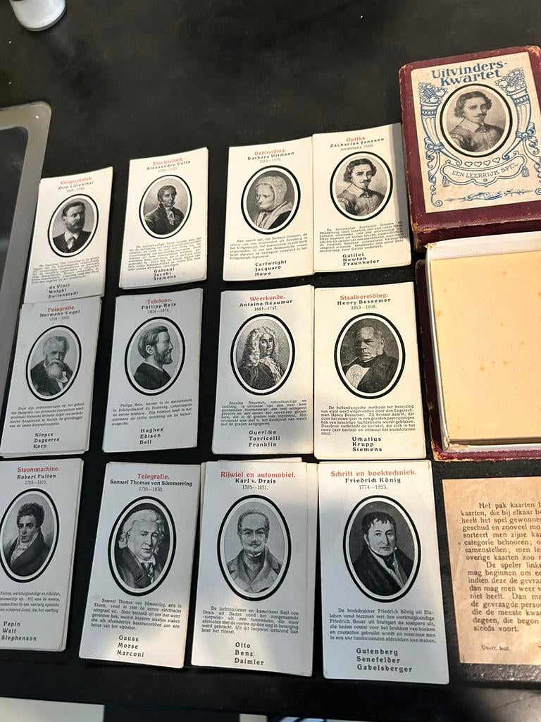 Uitvinders kwartetspel, Verzenden