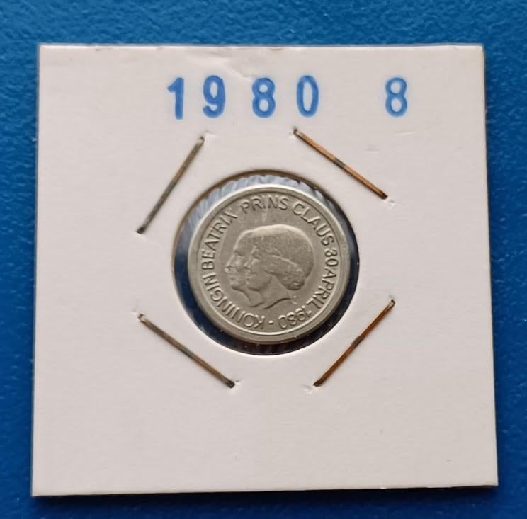 Penning 5 cents Beatrix & Claus Koningin en Prins 1980 - UNC, Postzegels en Munten, Verzenden, Overige materialen, Nederland