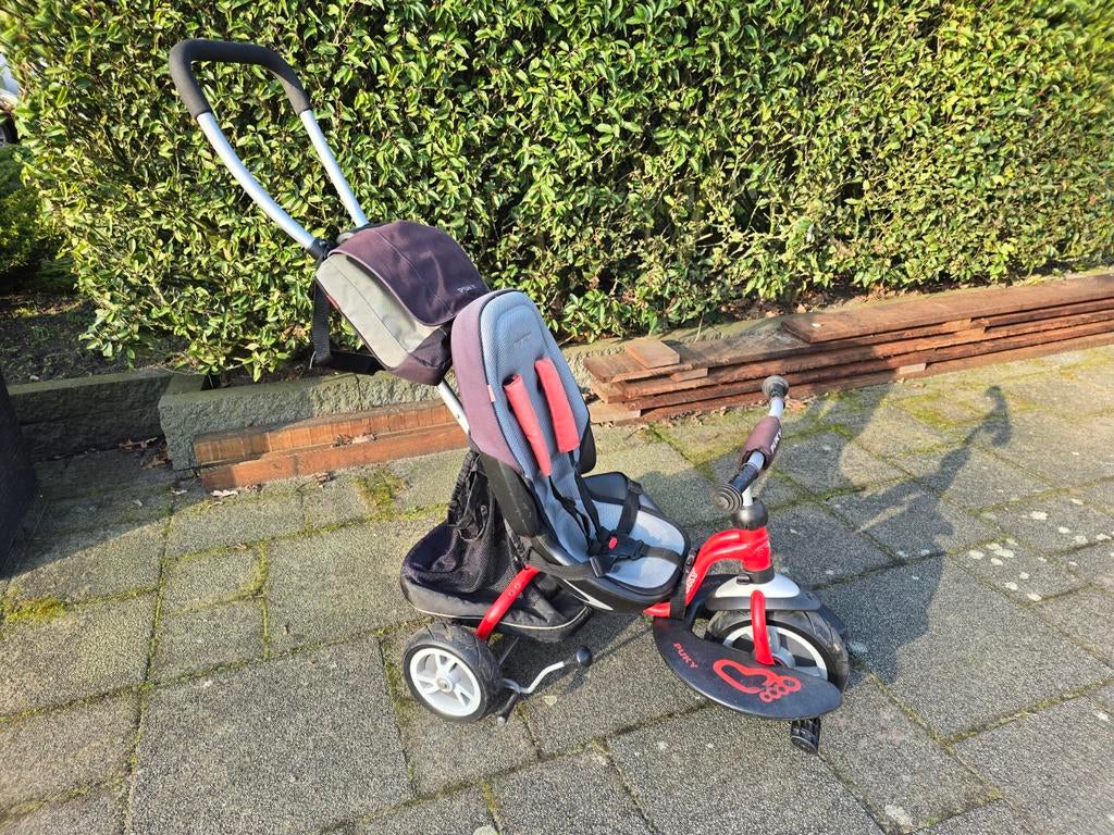 Puky Ceety premium rood CAT S6 met accesoires, Fietsen en Brommers, Fietsen | Driewielers, Ophalen, Zo goed als nieuw, Puky, Duwstang