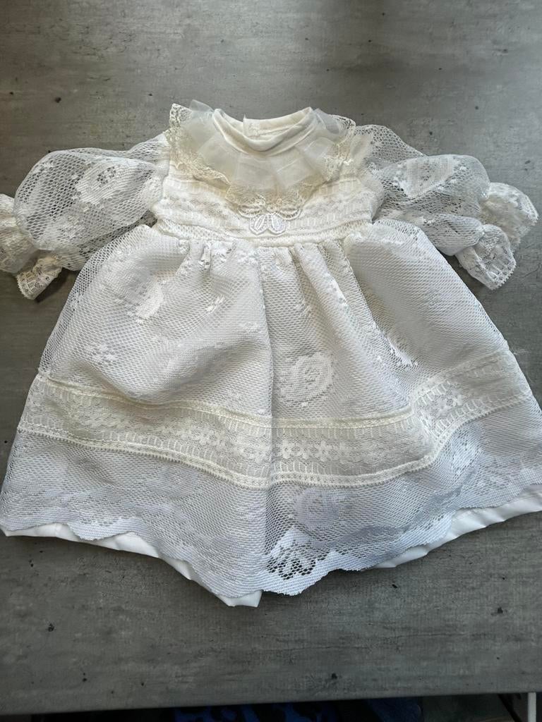 Vintage poppen beren jurk, wit, Nieuw, Ophalen of Verzenden, X, Kleertjes