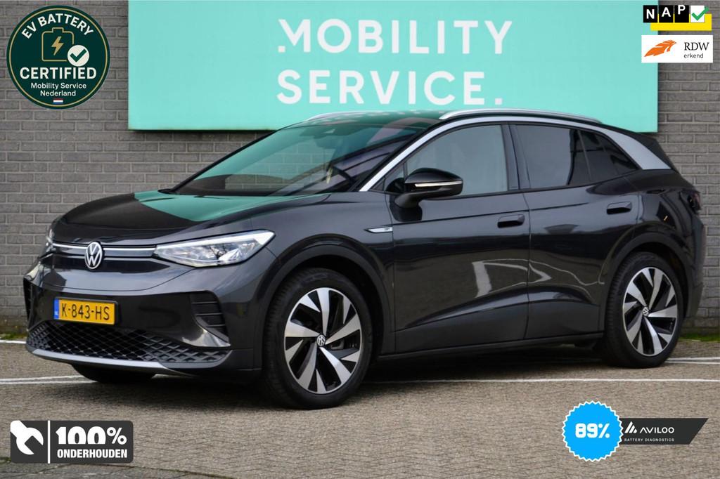 Volkswagen ID.4 First 77 kWh SOH89% Pano LED 20" Leder CarPl, Achterwielaandrijving, Gebruikt, Leder en Stof, 380 km