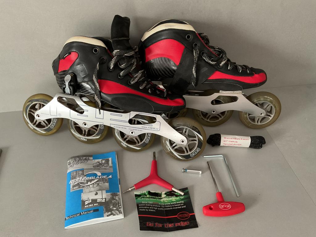 Inline skatesset Raps Crossfire XT, Sport en Fitness, Skeelers, Inline skates 4 wielen, Heren, Verstelbaar, Ophalen