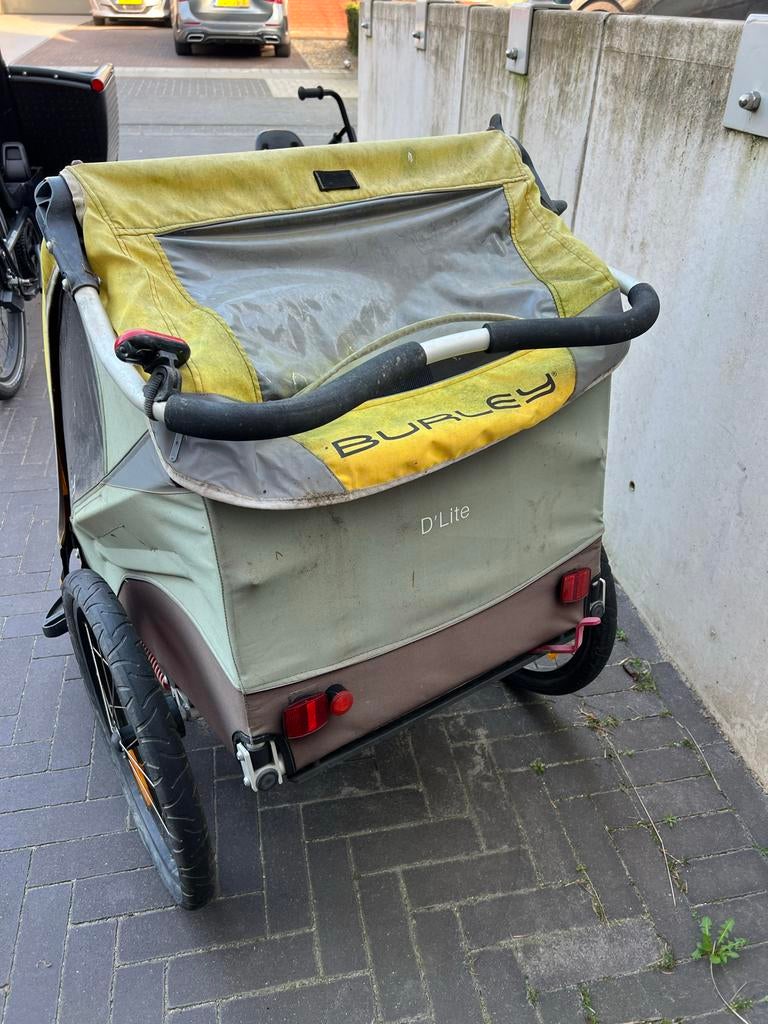 Burley D'lite 2015 fietskar voor 2 kinderen, Ophalen, Gebruikt, Kinderkar, 40 tot 60 kg