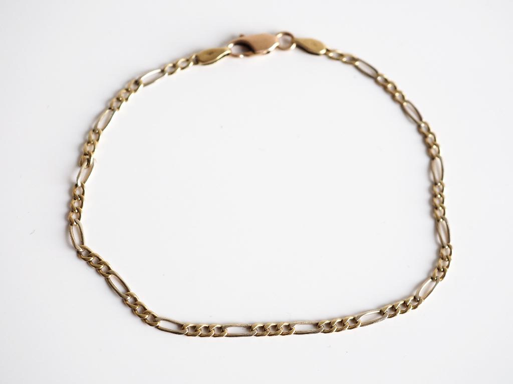 14 krt Italiaans gouden armband met figaro-schakel, ., Ophalen of Verzenden, Zo goed als nieuw, .