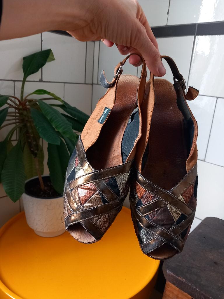 vintage boho muiltje, schoen, maat 40, Frankrijk ted lapidus, Ophalen of Verzenden, Zo goed als nieuw