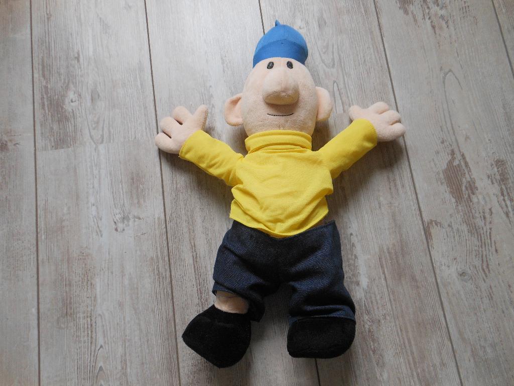 Grote gele buurman 50 cm., Kinderen en Baby's, Speelgoed | Knuffels en Pluche, Overige karakters, Overige typen, Ophalen of Verzenden