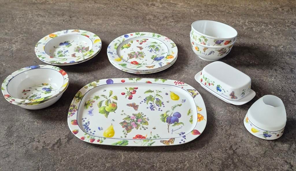 Janneke Brinkman Mepal Rosti camping servies Fruit & Flowers, Ophalen of Verzenden, Zo goed als nieuw