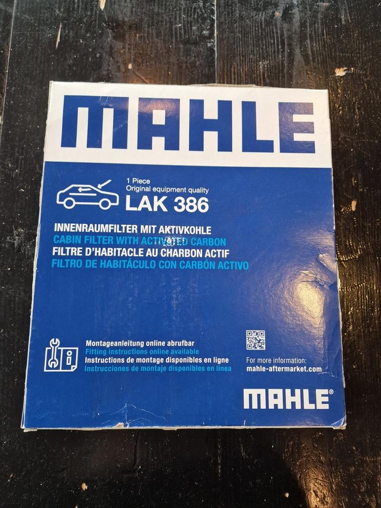 Mahle LAK 386 Interieurfilter met actieve kool, Auto-onderdelen, Ophalen of Verzenden, Nieuw, Universele onderdelen