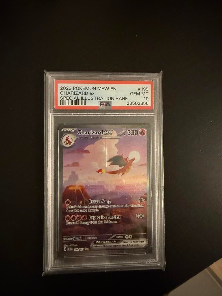 Charizard uit 151 PSA 10, Hobby en Vrije tijd, Verzamelkaartspellen | Pokémon, Ophalen of Verzenden, Zo goed als nieuw, Losse kaart
