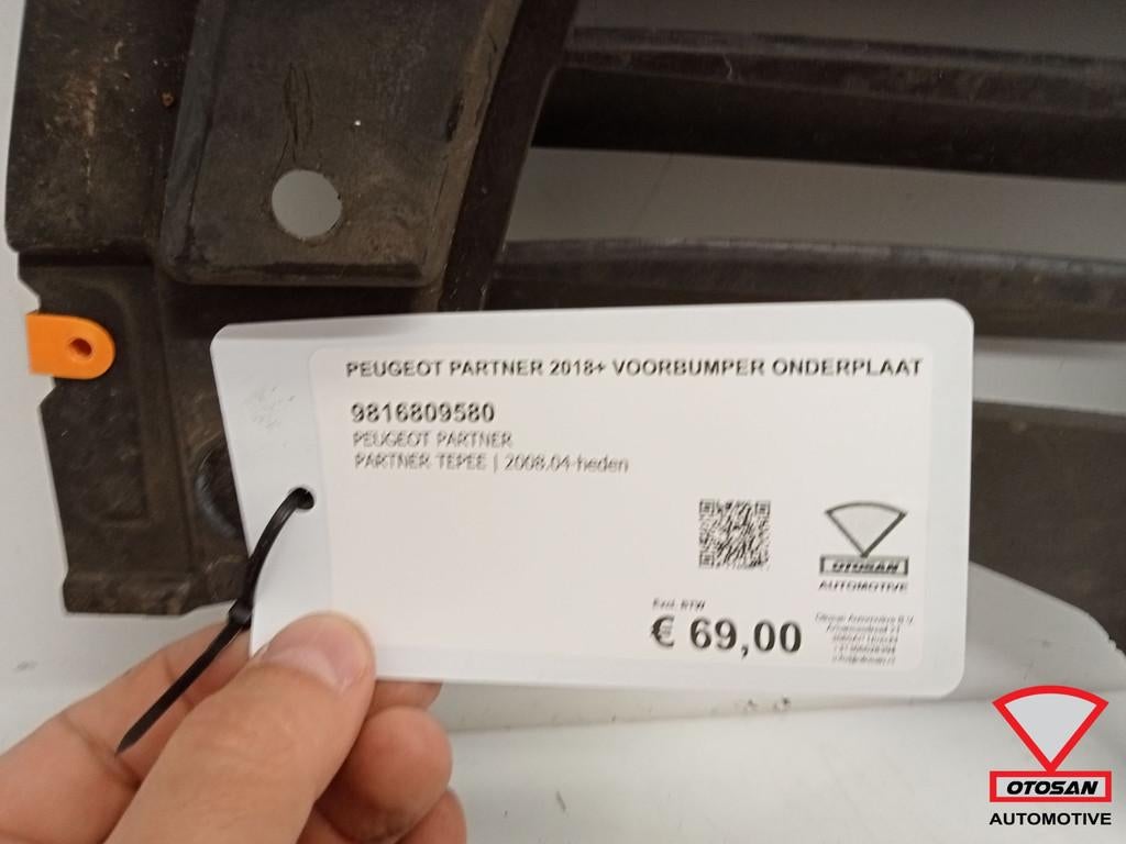 Peugeot Partner 2018+ Voorbumper Onderplaat 9816809580, Taurusavenue 1
2132 LS  Hoofddorp, NL, Gebruikt, Contact.group@renault.com