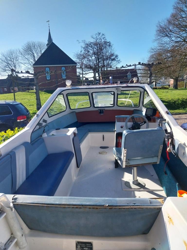 Beekman Alfa 520 Fish kajuit visboot Honda 50pk en trailer, Watersport en Boten, Vis- en Consoleboten, Ophalen, Gebruikt, 30 tot 50 pk