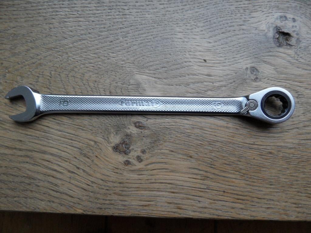 Format ringratel steeksleutel omschakelbaar 10 13, Ophalen of Verzenden, Gebruikt