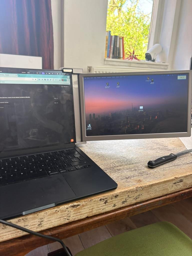 2x horivue 13.3 inch portable monitor te koop, Computers en Software, Monitoren, Ophalen of Verzenden, Zo goed als nieuw, 60 Hz of minder