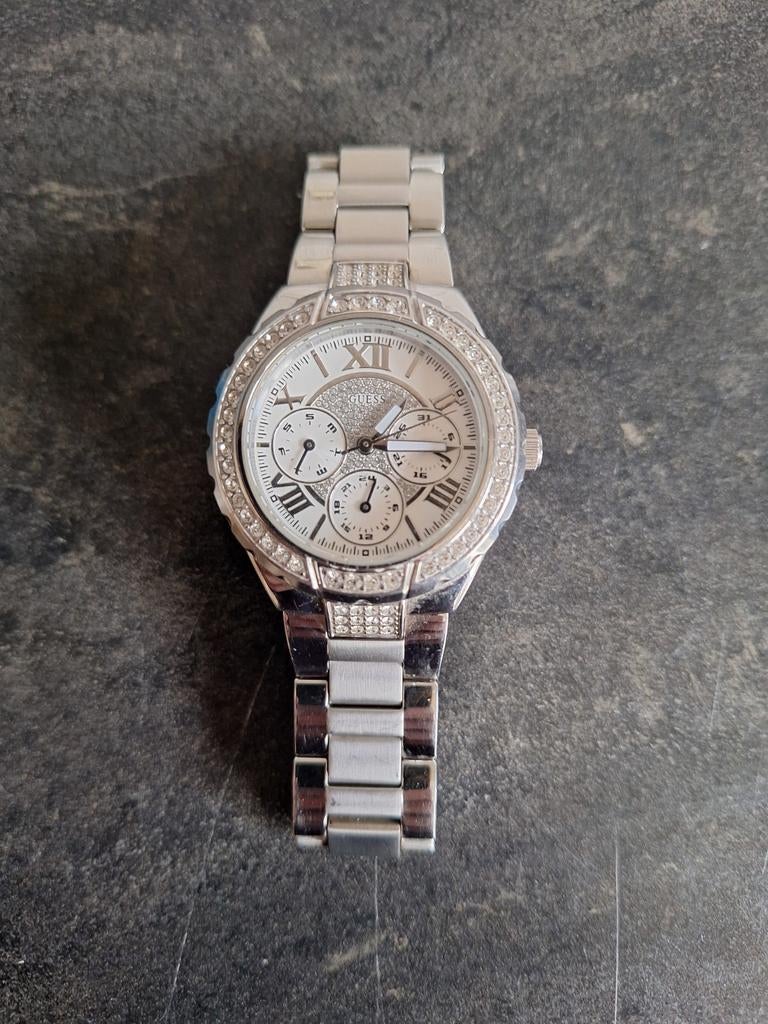 Guess horloge zilverkleurig, Sieraden, Tassen en Uiterlijk, Ophalen of Verzenden