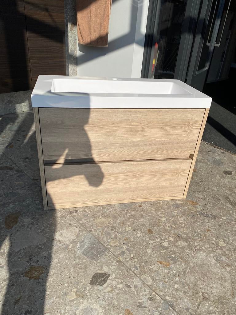 Badkamermeubel 80cm Legno Calore | Badmeubelset | NU €499, Ophalen, Nieuw, Wastafel