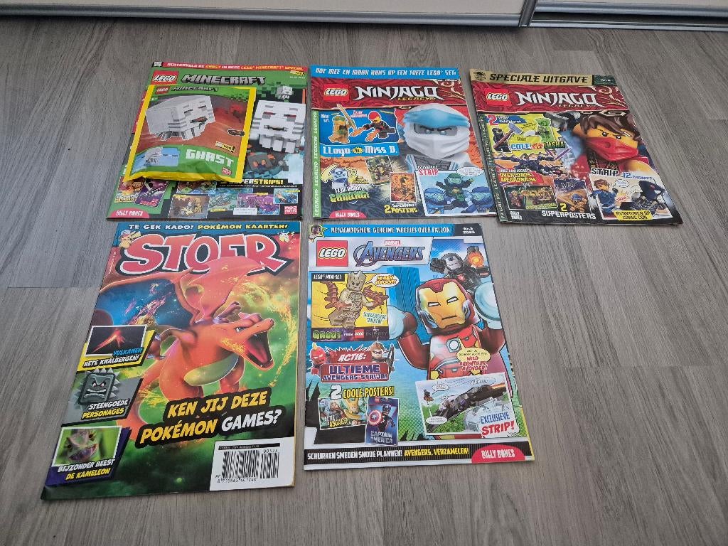 Lego Minecraft Ninjago Stoor  tijdschriften 4x, Ophalen of Verzenden, Nieuw, Muziek, Film of Tv