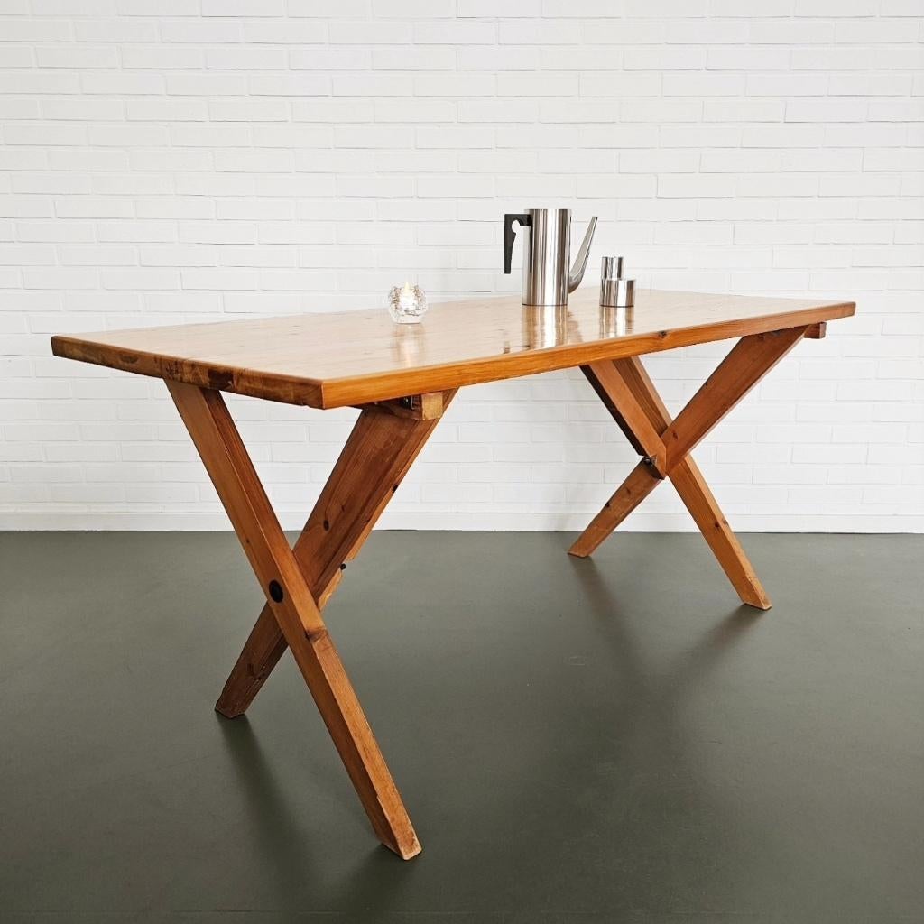 Vintage Eettafel Ate Van Apeldoorn design Houtwerk Hattem, Huis en Inrichting, Tafels | Eettafels, 100 tot 150 cm, Zo goed als nieuw