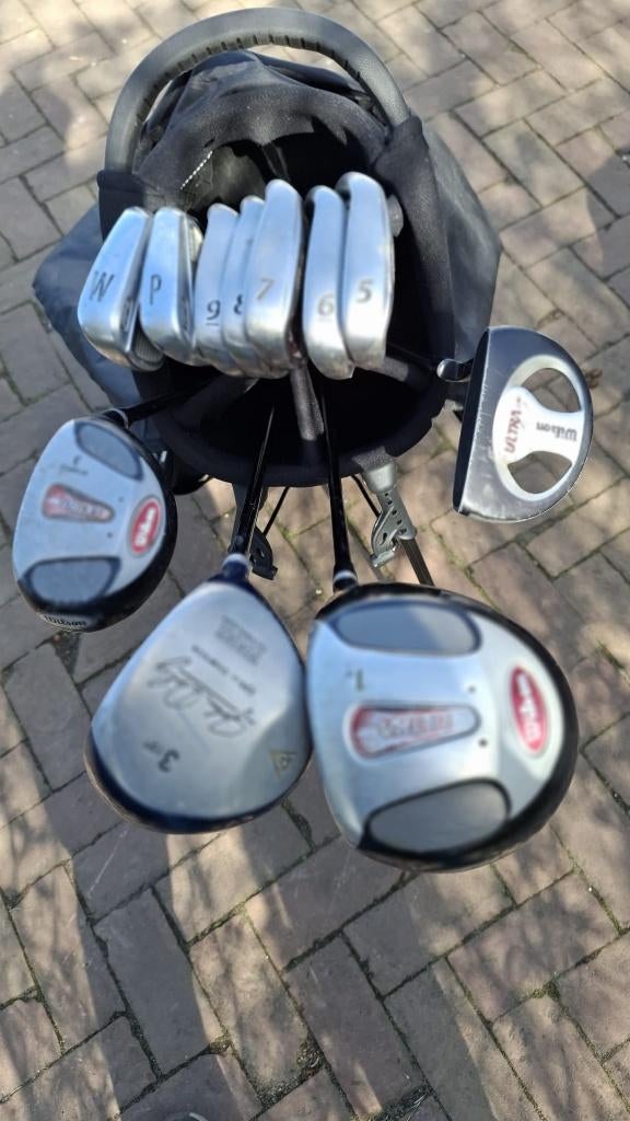 Golftas draagtas (Inesis Standbag)  met drivers en wedges, Sport en Fitness, Golf, Ophalen of Verzenden, Zo goed als nieuw, Tas