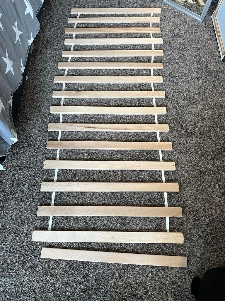 Massief beukenhouten lattenbodem 200x90, Ophalen, 90 cm, Eenpersoons, Nieuw