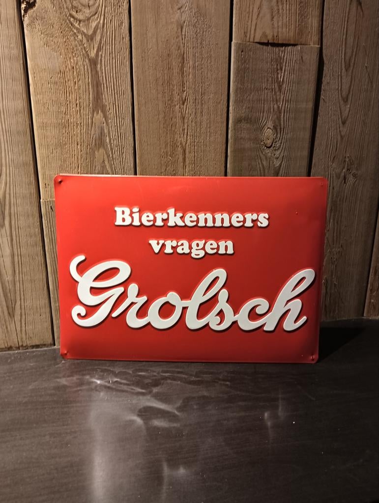 Reclame bord van Grolsch, Verzamelen, Ophalen, Zo goed als nieuw, Reclamebord