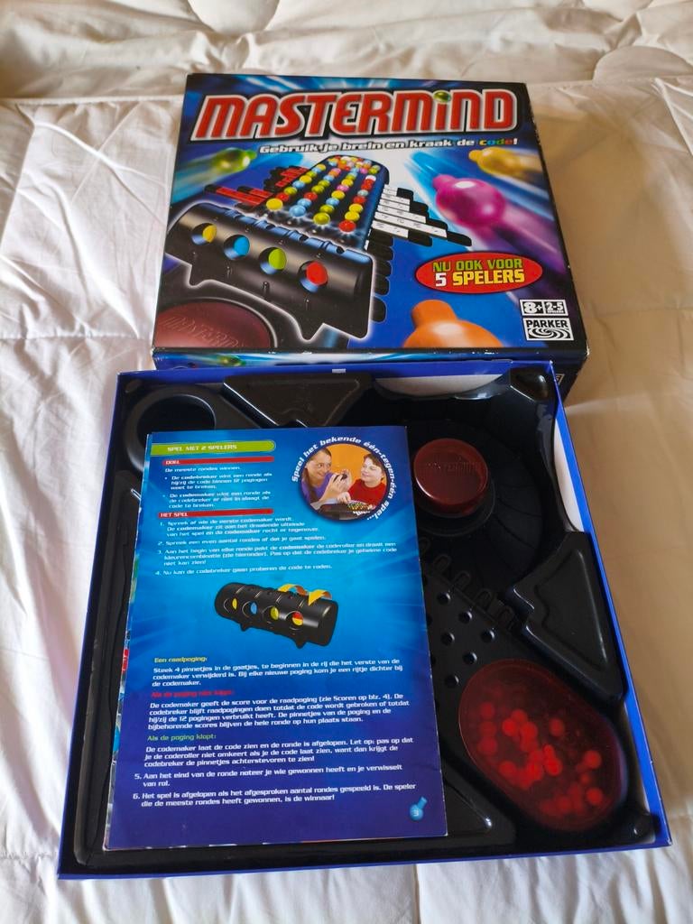 Mastermind Bordspel - Kraak de Code!, Hobby en Vrije tijd, Gezelschapsspellen | Bordspellen, Gebruikt, Een of twee spelers, Drie of vier spelers